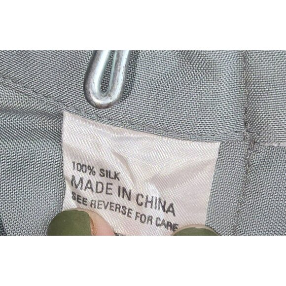 Vintage Womens Seafoam Green Silk Tunic With Mandarin Collar Pants Set HS147 - Picture 5 of 12